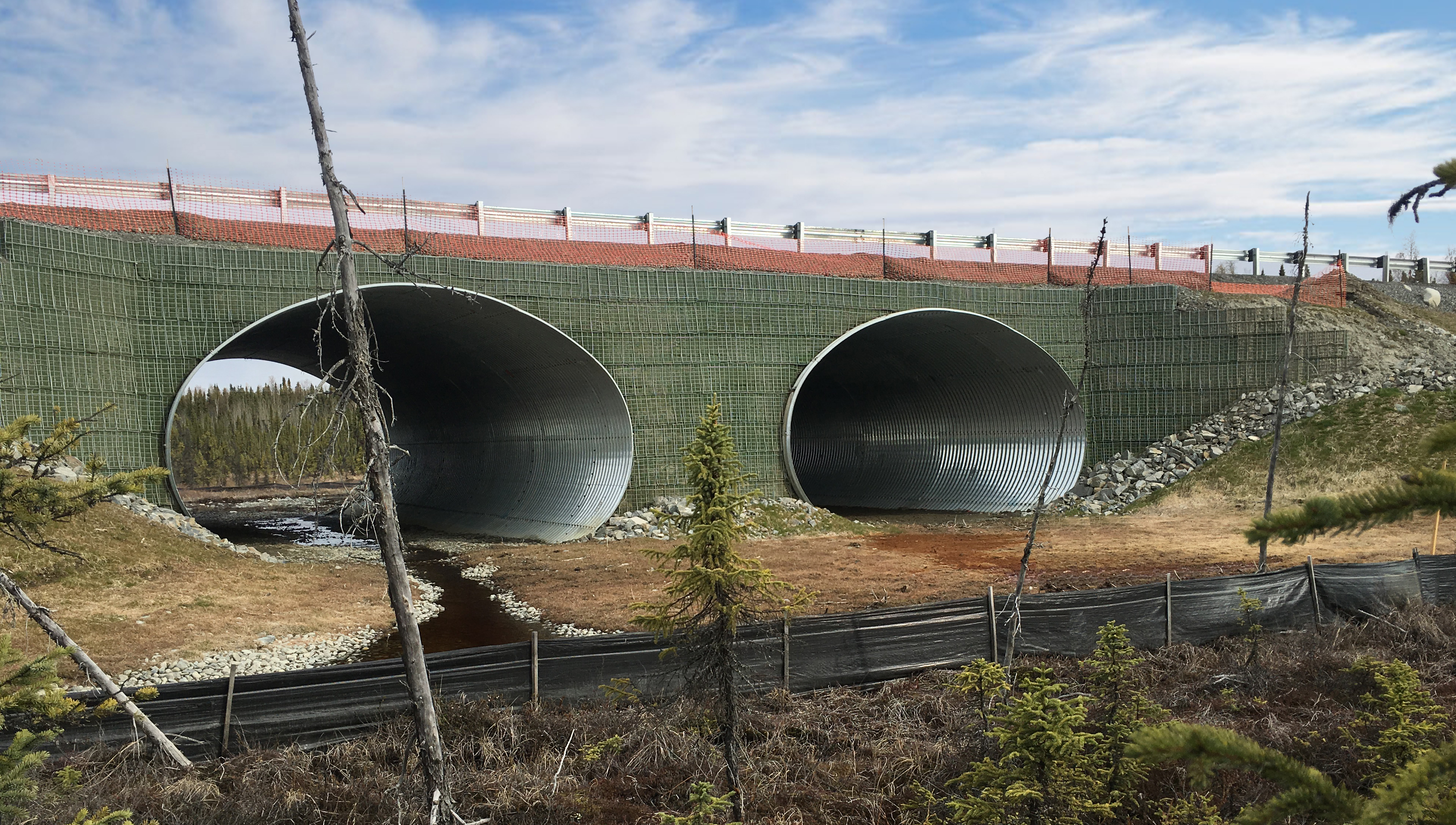 sterling hwy MSE Welded Wire Wall around Culverts